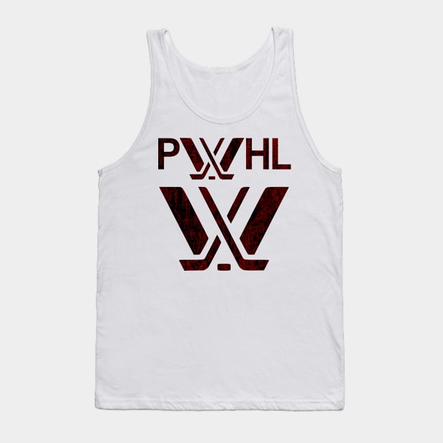 Distresed red Montreal pwhl logo Tank Top by thestaroflove